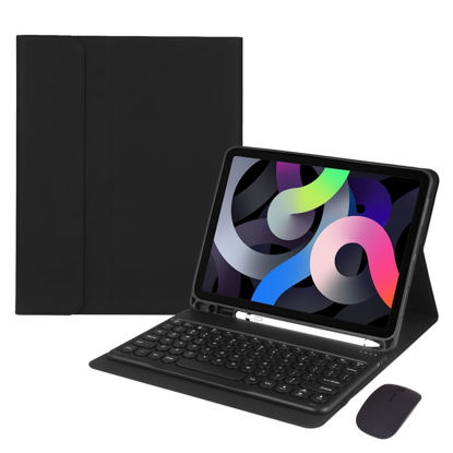 Picture of HENGHUI Keyboard Mouse for Galaxy Tab S9 FE+ / Tab S10+ / Tab S9+ / Tab S8+ /S7+/S7 FE 12.4″Keyboard Case with Mouse Cute Round Key Detachable BT Color Keyboard Cover,Black