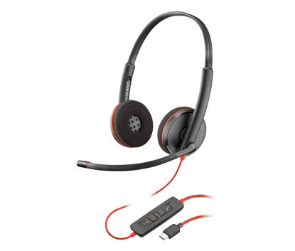 Picture of Poly Blackwire C3220 Stereo Headset, USB-C/A Black