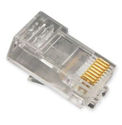 Picture of ICC ICC-ICMP8P8SRD Plug 8P8C Oval Entry Solid 100PK