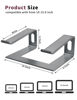 Picture of ALASHI Laptop Stand for Desk, Aluminum Computer Riser, Ergonomic Notebook Holder, Detachable Metal Laptops Elevator, PC Cooling Mount Support 10 to 15.6 Inches Notebook, Grey