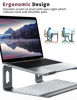 Picture of ALASHI Laptop Stand for Desk, Aluminum Computer Riser, Ergonomic Notebook Holder, Detachable Metal Laptops Elevator, PC Cooling Mount Support 10 to 15.6 Inches Notebook, Grey