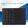 Picture of PUSOKEI BT5.0 Numeric Keypad, 22 Keys USB C Number Pads Keyboard, 2.4G Wireless Number Keyboard Extensions Keyboard with Touchpad for Win, for iOS, for Android, for OS X System(Black)