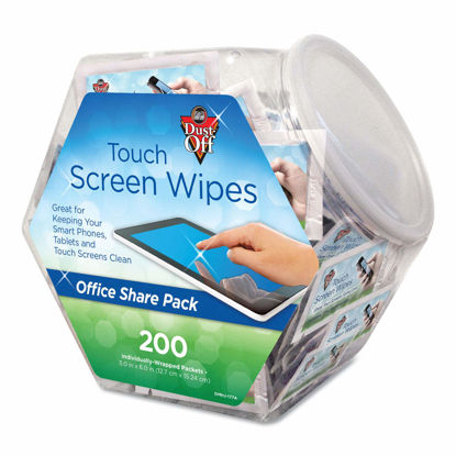 Picture of Falcon Touch Screen Wipes Office Share Pack (FALDMHJ)5.0 in x 6.0 in 200 Individual wrapped Packets