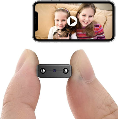 Picture of ZHOUCXZDA WiFi Camera Wireless Cam Indoor Outdoor Body Small Cameras, Dog Home Security Micro Camera Babysitter Surveillance Camera,Wireless Security Camera Compatible with Android