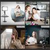 Picture of SURBORT LED Camera Light, Ultra Slim Portable Photo Light, Bi-Color Light/Brightness Adjustable, Built-in LCD Display, 4000mAh Rechargeable Battery + Hot Shoe Base for Canon, Nikon, Sony Cameras
