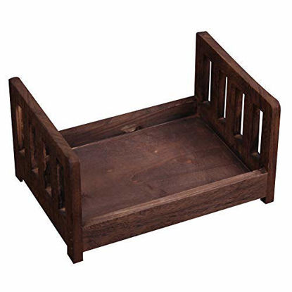 Picture of Newborn Props Photography Cot Baby Photo Small Wooden Bed Posing Baby Photography Props Cot Baby Photo Studio Props for Photo Home Accessories