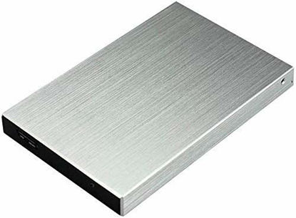 Picture of External Hard Drive 2TB Ultra-Thin Hard Drive USB3.0 Portable Hard Drive 2000GB Compatible PC Notebook Desktop (2TB, A-Silver)