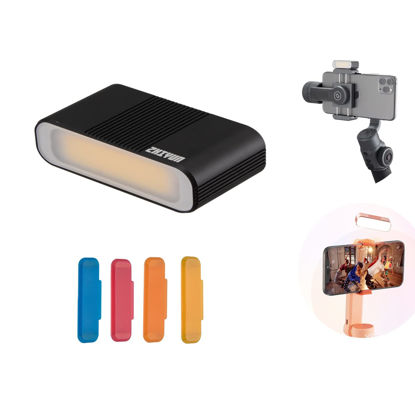 Picture of Zhiyun Magnetic Mini LED Light for Smooth 5S / 5 with 4 Pcs of Color Filter, Zhi yun Magnetic Fill Light Compatible with Smooth 5 / 5S / X2 Gimbal Stabilizer