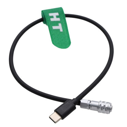 Picture of HangTon 12V Power Cable for DJI RS4 RS3 Pro RS2 Gimbal to Blackmagic BMPCC 4K 6K Pro G2 BMCC 6K Pocket Cinema Camera, USB Type-C Gimbal to 2 Pin Female 60cm