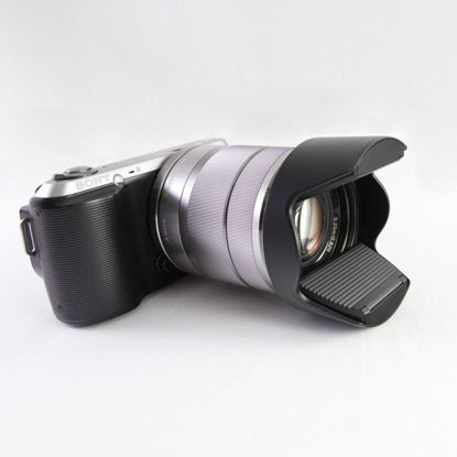 Picture of KiWAV Hoocap SH-49A Compatible for Sony NEX E 18-55mm F3.5-5.6 OSS & 16mm-F2.8 Lens Cap Hood 2in1