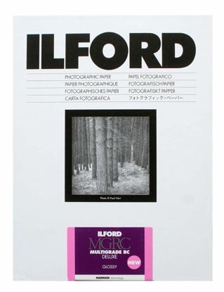 Picture of Ilford Multigrade V RC Deluxe Glossy Surface Black & White Photo Paper, 190gsm, 3.5x5, 100 Sheets