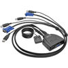 Picture of Tripp Lite 2-Port USB VGA Cable KVM Switch with Cables & USB Peripheral Sharing, 2048 x 1536 (B032-VU2)