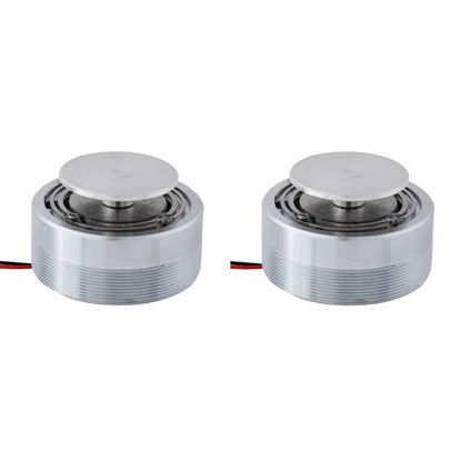 Picture of Resonance Speaker 2Pcs 2Inch All Frequency Resonance Speaker, 4Ω 25W Resonance Speaker Vibration Strong Bass Louderspeaker, Sturdy Steel Mini Portable Stereo Sound Creative Speaker