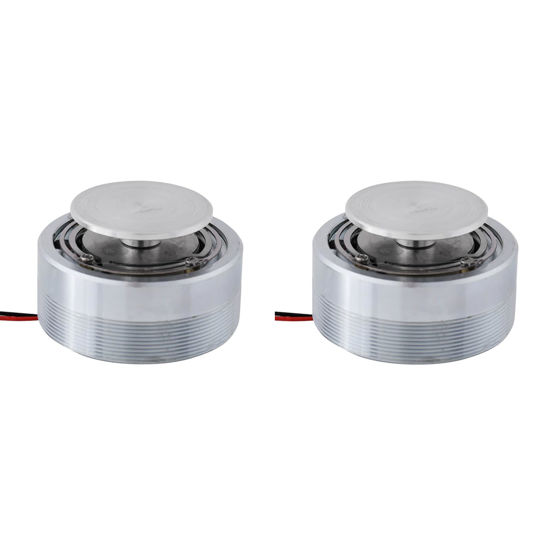 Picture of Resonance Speaker 2Pcs 2Inch All Frequency Resonance Speaker, 4Ω 25W Resonance Speaker Vibration Strong Bass Louderspeaker, Sturdy Steel Mini Portable Stereo Sound Creative Speaker