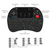 Picture of Rii Mini Wireless Keyboard, i8X Portable 2.4GHz Wireless Keyboard with Touchpad Mouse, LED Backlit, Rechargable Li-ion Battery-Black