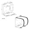 Picture of AEONS Universal Wall and VESA Mount | Adjustable Strap Mount for Computers, UPS Units, Cable Boxes, Modems, and Other Electronic Devices | Mounts on The Wall or Back of a Computer Monitor, 10”x10”x6”