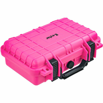 Picture of Eylar Protective Gear and Camera Hard Case Waterproof Dry Box with Foam 11.6 Inch 8.3 Inch 3.8 Inch (Pink)