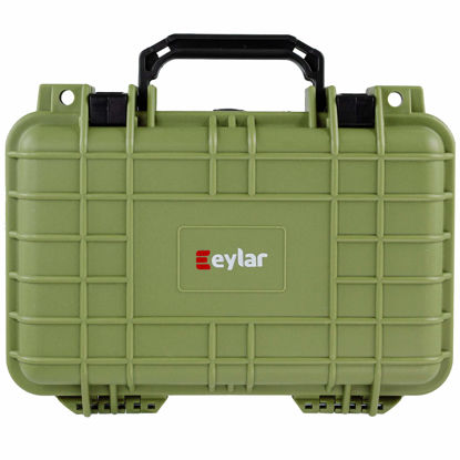 Picture of Eylar Protective Gear and Camera Hard Case Waterproof Dry Box with Foam 11.6 Inch 8.3 Inch 3.8 Inch (OD Green)