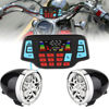 Picture of Motorcycle Stereo Speakers, Waterproof Motorcycle BT MP3 Player Audio Stereo Speaker System USB Memory Card Carrier Motorcycle Accessories