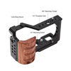 Picture of Andoer Camera Cage Aluminum Alloy Video Cage with Cold Shoe Mount 1/4 Inch & 3/8 Inch Threads Replacement for ZV-E10 Camera