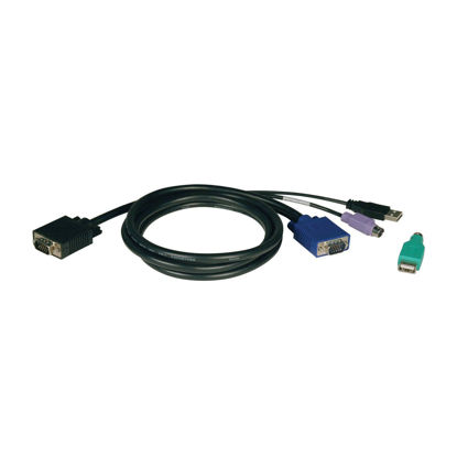 Picture of Tripp LTE P780-015 PS2 & USB (2-in-1) KVM Kit for B042-Series KVM Switches - 15ft