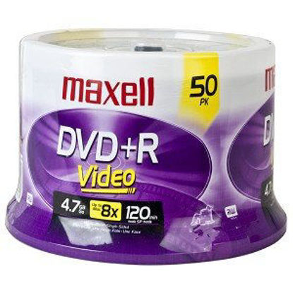 Picture of Maxell 8X 4.7GB 120-Minute DVD+R Media 50-Piece Spindle