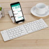 Picture of Bluetooth Keyboard, Portable Keyboard Magnetic Folding Keyboard with Stand Holder and Protective Case Compatible with iOS/Android/Windows Tablets, Smartphones, Laptops, PC and More