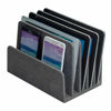 Picture of MobileVision Multi Device Stand & Organizer for Smartphones, Tablets and Laptops, Executive Dark Gray, 5 Slots