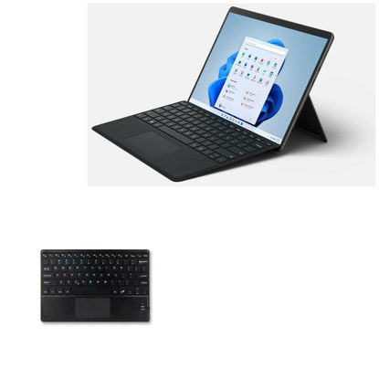 Picture of BoxWave Keyboard Compatible with Microsoft Surface Pro 8 (Keyboard SlimKeys Bluetooth Keyboard with Trackpad, Portable Keyboard with Trackpad for Microsoft Surface Pro 8 - Jet Black