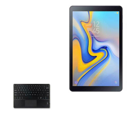 Picture of BoxWave Keyboard Compatible with Samsung Galaxy Tab A 10.5 - SlimKeys Bluetooth Keyboard with Trackpad, Portable Keyboard with Trackpad - Jet Black