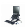 Picture of 3M LX550 Vertical Notebook Computer Riser, Cable Management, 9x12x6 1/2 - 9 1/2, Black