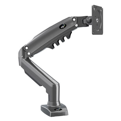 Picture of ELG Full Motion Swivel Single Monitor Desk Mount Stand: Empower Your Workspace with Unmatched Flexibility for 17” to 35'' Displays (4.4lbs to 19.8lbs Load) - F80N Model in Striking Black