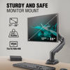 Picture of ELG Full Motion Swivel Single Monitor Desk Mount Stand: Empower Your Workspace with Unmatched Flexibility for 17” to 35'' Displays (4.4lbs to 19.8lbs Load) - F80N Model in Striking Black