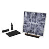 Picture of Victrola 'The Kit' - A Vinyl Record Cleaning Kit, Doubles as a Record Stand, Includes Anti-Static Brush, Cleaning Solution, Cloth, Espresso Wood Finish Stand with Smart Black Metal Accents