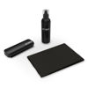 Picture of Victrola 'The Kit' - A Vinyl Record Cleaning Kit, Doubles as a Record Stand, Includes Anti-Static Brush, Cleaning Solution, Cloth, Espresso Wood Finish Stand with Smart Black Metal Accents