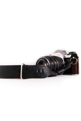Picture of TETHER Black Leather Wrist Camera Strap for DSLR or SLR Camera, DSLR Camera Strap. Camera Accessories. Canon Camera Strap. Nikon Camera Strap (Black)