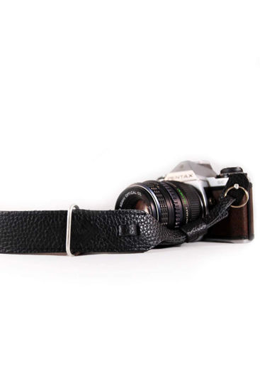Picture of TETHER Black Leather Wrist Camera Strap for DSLR or SLR Camera, DSLR Camera Strap. Camera Accessories. Canon Camera Strap. Nikon Camera Strap (Black)