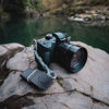 Picture of TETHER Black Leather Wrist Camera Strap for DSLR or SLR Camera, DSLR Camera Strap. Camera Accessories. Canon Camera Strap. Nikon Camera Strap (Black)