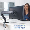 Picture of Stellar Mounts Spring LCD Monitor Arm with USB and Multimedia Ports for: Samsung 32” Odyssey G5 Gaming Monitor, WQHD (2560x1440), 144Hz, Curved, 1ms, HDR10, LC32G55TQWNXZA