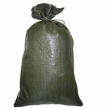 Picture of Green Sandbag Sandbags Will Hold 50 Pounds of Sand Polypropylene Olive Drab (50)