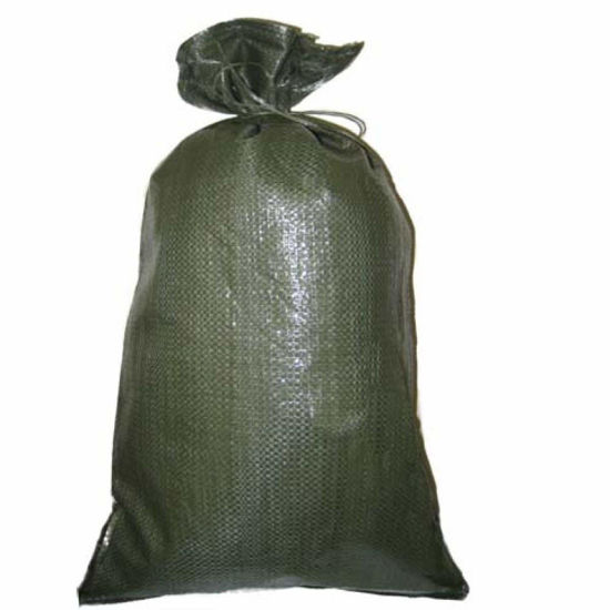 Picture of Green Sandbag Sandbags Will Hold 50 Pounds of Sand Polypropylene Olive Drab (50)