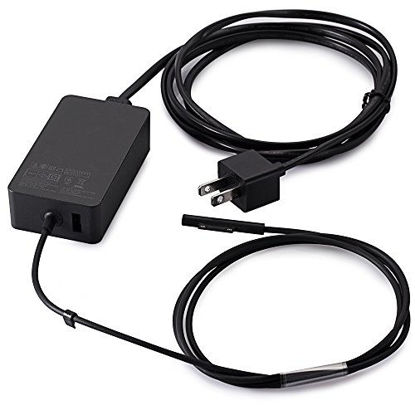 Picture of Zodiac Surface 65W 15V 4A Charger Power Supply for Microsoft Surface Book Surface Pro 3 & Pro 4 Tablet with 6Ft Cable USB Port Adapter Model 1706