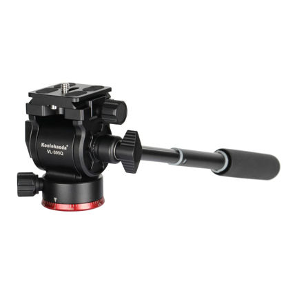 Picture of Koolehaoda Tripod Fluid Head Compact Video Head Pan Tilt Head with Arca-Type Plate for Compact Video Cameras, Mirrorless and DSLR Cameras,Load up to 8.8lbs - VL305Q