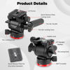 Picture of Koolehaoda Tripod Fluid Head Compact Video Head Pan Tilt Head with Arca-Type Plate for Compact Video Cameras, Mirrorless and DSLR Cameras,Load up to 8.8lbs - VL305Q