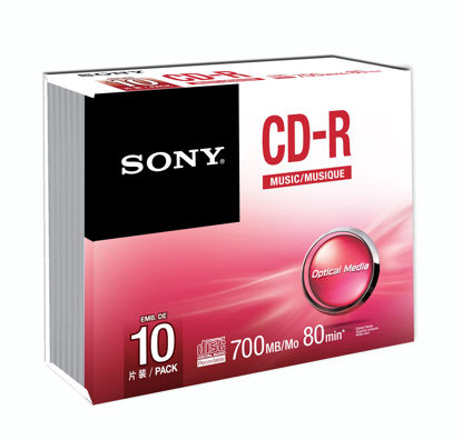 Picture of Sony CD-R Audio 80 Minute in Slim Jewel Case - 10 Pack