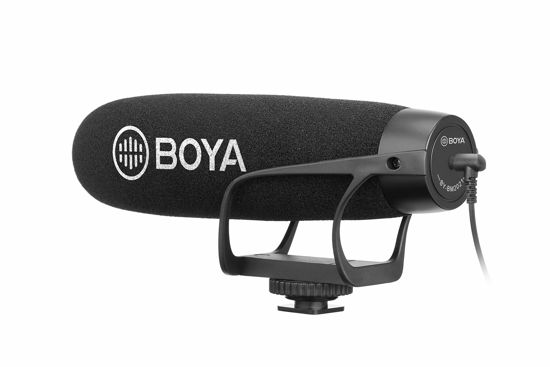 Picture of BOYA BY-BM2021 Wired On-Camera Super-Cardioid Shotgun Microphone for DSLRs and Smartphone