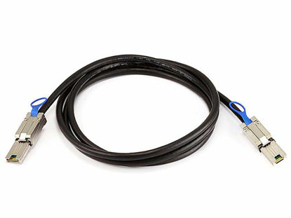 Picture of Monoprice Data Cable - 2 Meter - Black | 28AWG External Mini SAS 26-pin (SFF-8088) Male to Mini SAS 26-pin (SFF-8088) Male Cable