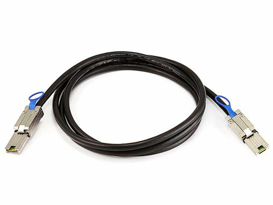 Picture of Monoprice Data Cable - 2 Meter - Black | 28AWG External Mini SAS 26-pin (SFF-8088) Male to Mini SAS 26-pin (SFF-8088) Male Cable