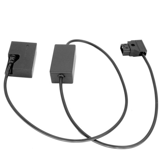 Picture of GyroVu High Power (4.5 Amps) D-Tap to Canon LP-E17 Dummy Battery 30' Straight Intelligent Adapter Cable with Reverse Polarity Protection
