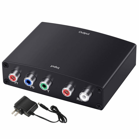 Picture of MISOTT Component to HDMI Converter, 1080P YPbPr to HDMI Converter, 5RCA RGB to HDMI Converter, Component Input HDMI Output Adapter